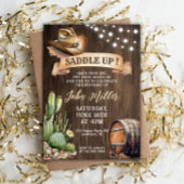 Saddle Up Birthday - Western Cowboy Pet & Cactus Kaart