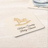 "Saddle Up" Boho Western Baby shower Kartonnen Onderzetters (Schuin)