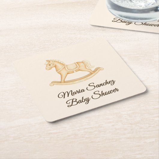 "Saddle Up" Boho Western Baby shower Kartonnen Onderzetters (Schuin)