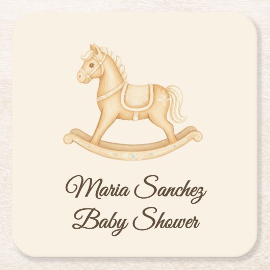 "Saddle Up" Boho Western Baby shower Kartonnen Onderzetters (Voorkant)