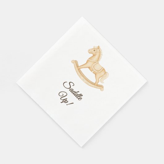 "Saddle Up" Boho Western Baby shower servet (Hoek)