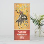 Saddle Up Cowboy Party Invitation Kaart (Staand voorkant)