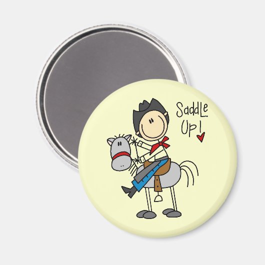 Saddle Up Cowboy Tshirts en geschenken Magneet (Voorkant / Achterkant)