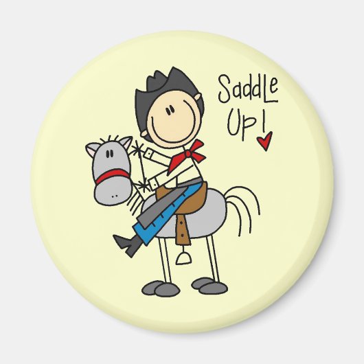 Saddle Up Cowboy Tshirts en geschenken Magneet (Voorkant)