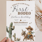 Saddle Up First Rodeo Verjaardag Kaart