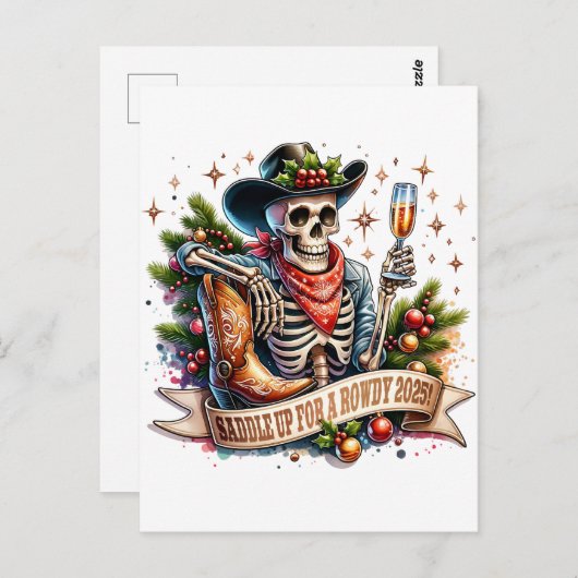Saddle Up For A Rowdy 2025 Briefkaart (Voorkant / Achterkant)