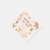 Saddle Up for Love Roze Vrijgezellenfeest Servet (Hoek)