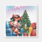 Saddle Up for Magic! Fun Horse Designs for New Yea Magneet (Voorkant)