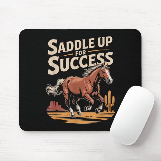 Saddle Up For Success Western Motivation Muismat (Met muis)