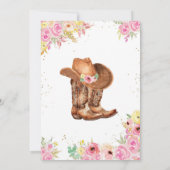 Saddle Up Horse Cowgirl Birthday Invitation Kaart (Achterkant)