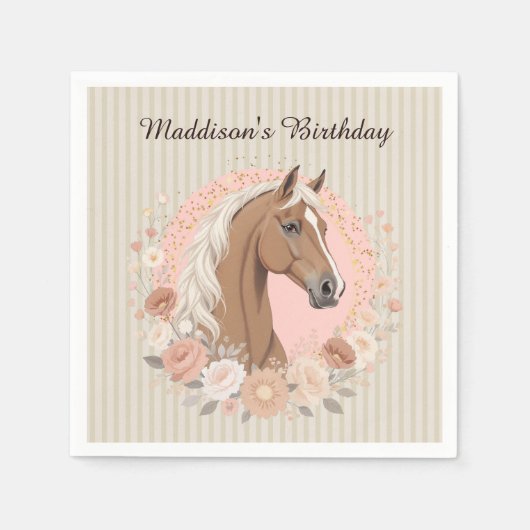 Saddle Up Horse Party Servet (Voorkant)