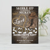 Saddle up Laatste Rodeo Westerne vrijgezellenfeest Kaart (Staand voorkant)