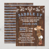 Saddle Up Little Cowboy op zijn manier AA Baby sho Kaart (Voorkant / Achterkant)