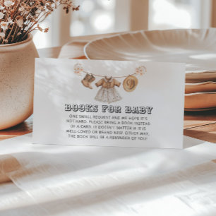 Saddle Up Little Cowgirl Baby shower Boek Aanvraag Informatiekaartje