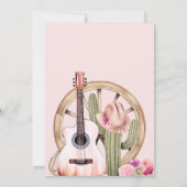 Saddle Up Pink Cowgirl Baby shower Uitnodigen Kaart (Achterkant)