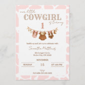 Saddle Up Pink Cowgirl Western Birthday Kaart (Voorkant)