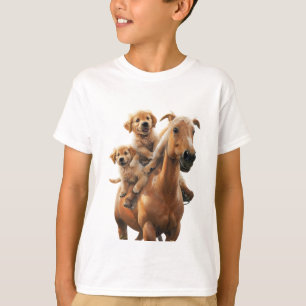 Saddle Up voor glimlachen met Golden Retriever Cub T-shirt