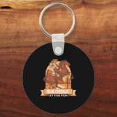 Saddle Up voor leuke cowboy Western rijden Humor Sleutelhanger (Voorkant)