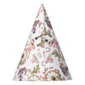 Saddle Up Westerne Cowgirl Party Pet Feesthoedjes (Achterkant)