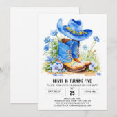 Saddle Up Wild West verjaardag Kaart (Voorkant / Achterkant)