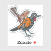 Saddleback en fantail sticker (Vel)