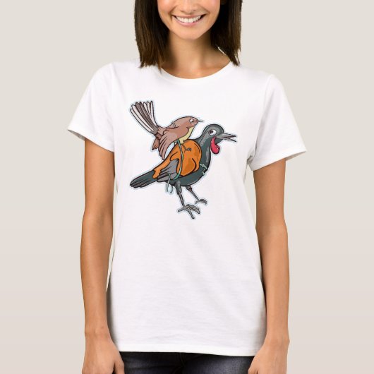 Saddleback en fantail t-shirt (Voorkant)