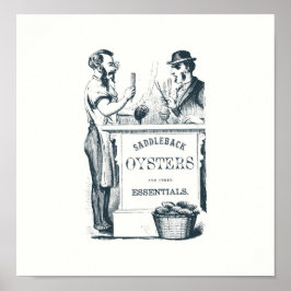 Saddleback Oysters afdrukken Poster