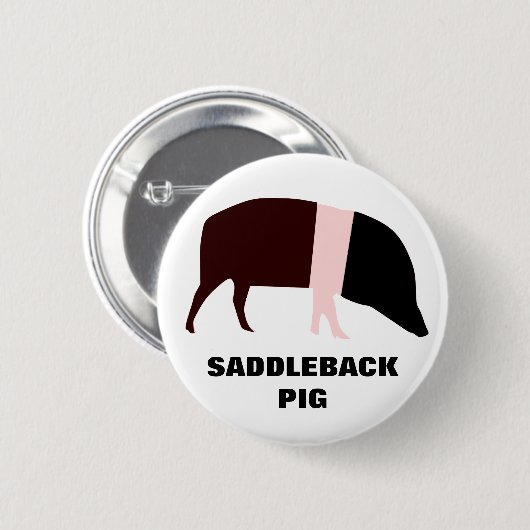 Saddleback Pig Button (Voorkant /achterkant)