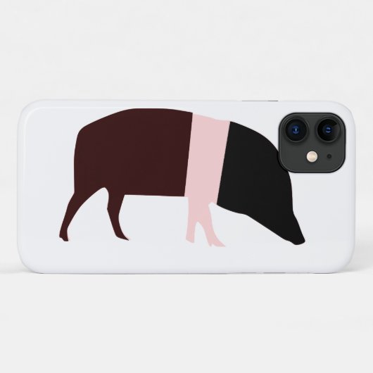 Saddleback Pig iPhone 3 Case (Achterkant (horizontaal))