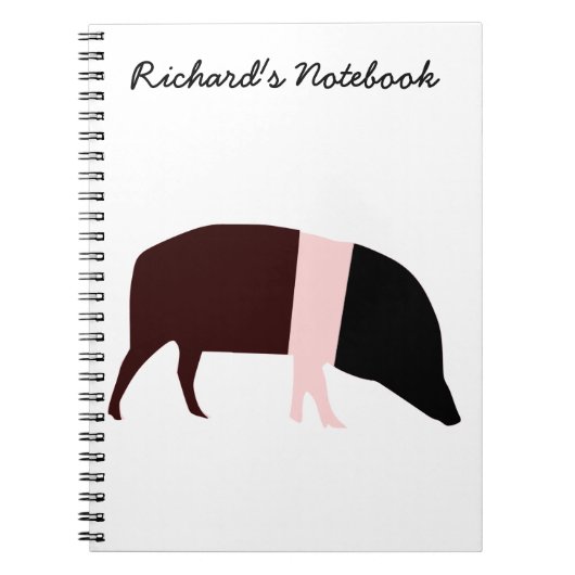 Saddleback Pig  Notitieboek (Voorkant)