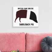 Saddleback-varkenscanvasprint Canvas Afdruk (Insitu (Woonkamer))