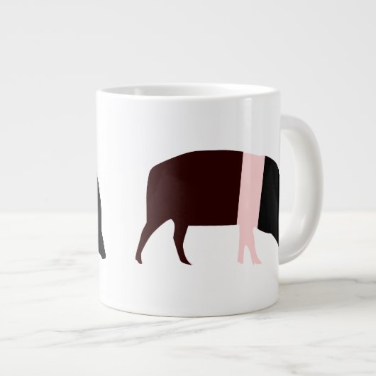 Saddleback Varkensmok Grote Koffiekop (Voorkant rechts)