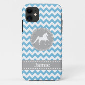  Saddlebred Blue Chevron iPhone 5 Hoesje (Achterkant)
