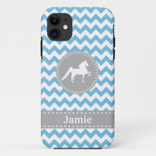 Saddlebred Blue Chevron iPhone 5 Hoesje