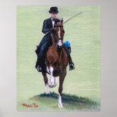 Saddlebred Elegance in Action Horse Portret Poster (Voorkant)