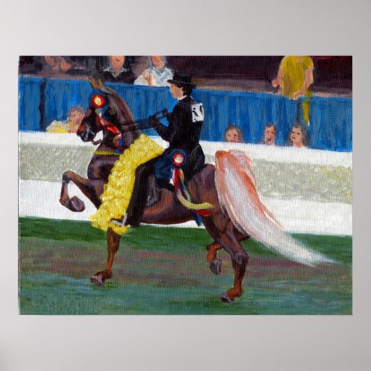 Saddlebred het Winning Pass Horse Portret Poster (Voorkant)