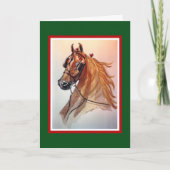 Saddlebred Horse Christmas Kaart (Voorkant)