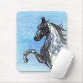 Saddlebred Horse Mousepad-Shades of Blue Muismat (Met muis)