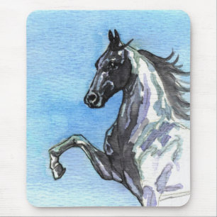 Saddlebred Horse Mousepad-Shades of Blue Muismat