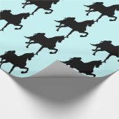 Saddlebred Horse Silhouette Cadeaupapier (Hoek)