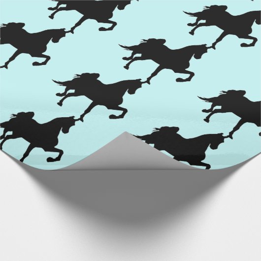 Saddlebred Horse Silhouette Cadeaupapier (Hoek)