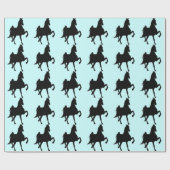 Saddlebred Horse Silhouette Cadeaupapier (Vlak)