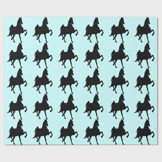 Saddlebred Horse Silhouette Cadeaupapier (Vlak)