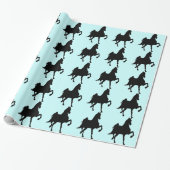 Saddlebred Horse Silhouette Cadeaupapier (Uitgerold)