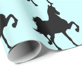 Saddlebred Horse Silhouette Cadeaupapier (Rol Hoek)