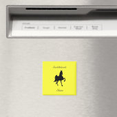 Saddlebred Horse Silhouette Magneet (Insitu (Vaatwasser))