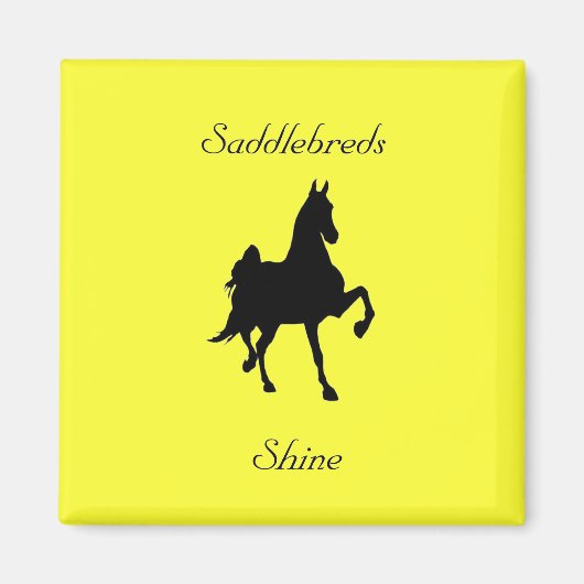 Saddlebred Horse Silhouette Magneet (Voorkant)