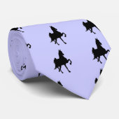 Saddlebred Horse Silhouette Stropdas (Opgerold)