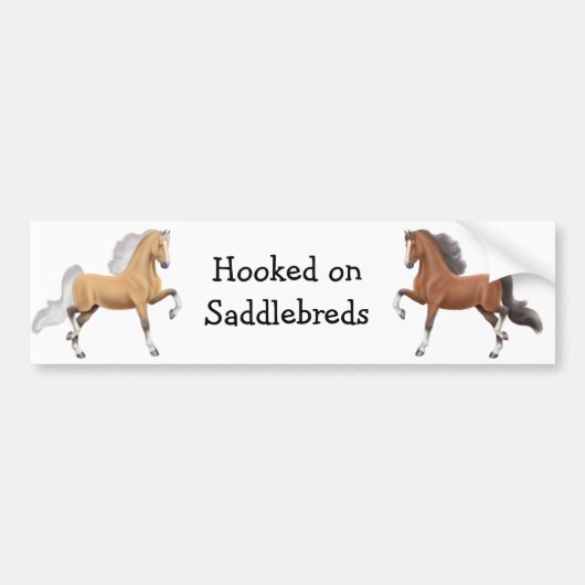 Saddlebred Paarden Bumpersticker (Voorkant)