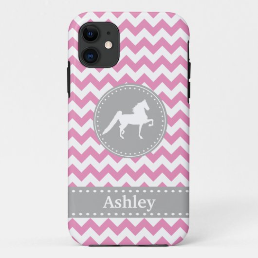  Saddlebred Pink Chevron iPhone 5 Hoesje (Achterkant)
